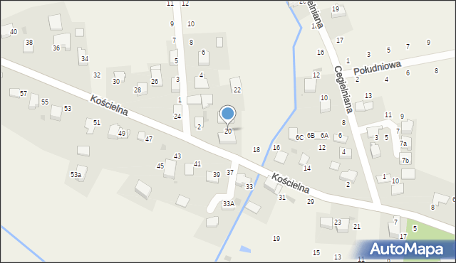 Modlnica, Kościelna, 20, mapa Modlnica