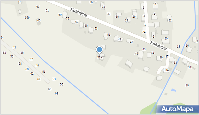 Modlnica, Kościelna, 53a, mapa Modlnica