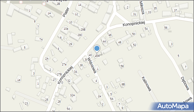 Modrzyca, Konopnickiej Marii, 40a, mapa Modrzyca