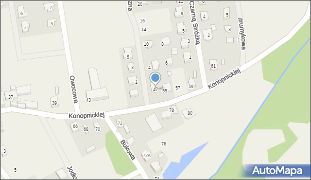 Modrzyca, Konopnickiej Marii, 47, mapa Modrzyca