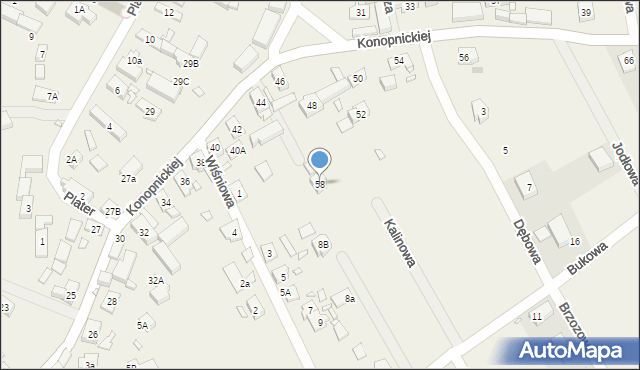 Modrzyca, Konopnickiej Marii, 58, mapa Modrzyca