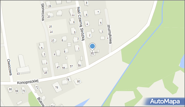 Modrzyca, Konopnickiej Marii, 61, mapa Modrzyca
