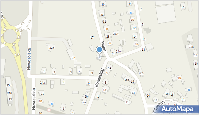 Modrzyca, Kowalskiej, 2, mapa Modrzyca