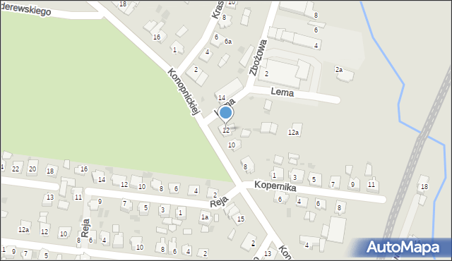 Mogilno, Konopnickiej Marii, 12, mapa Mogilno