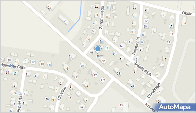 Mogilno, Konopnickiej Marii, 36, mapa Mogilno