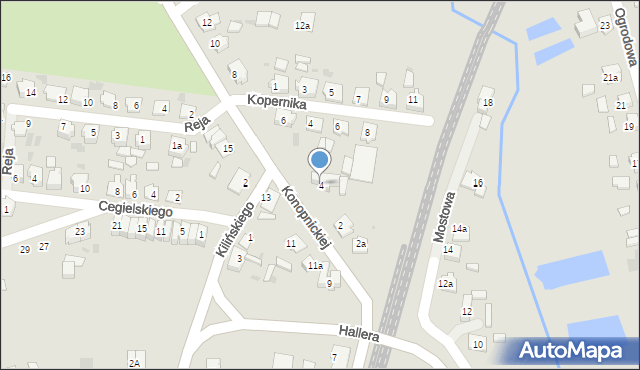 Mogilno, Konopnickiej Marii, 4, mapa Mogilno