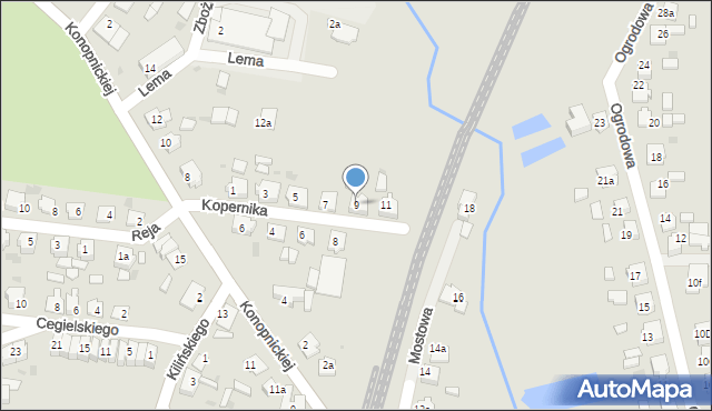 Mogilno, Kopernika Mikołaja, 9, mapa Mogilno