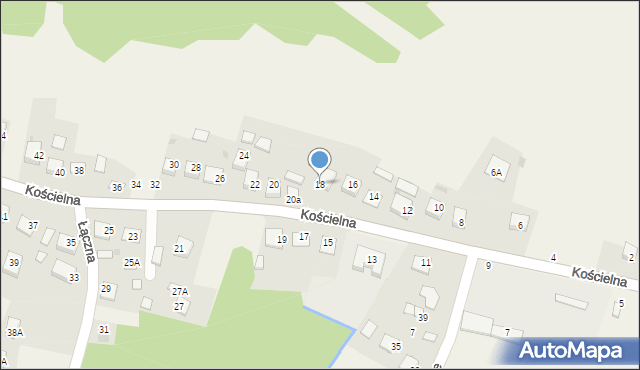 Mokrzyska, Kościelna, 18, mapa Mokrzyska