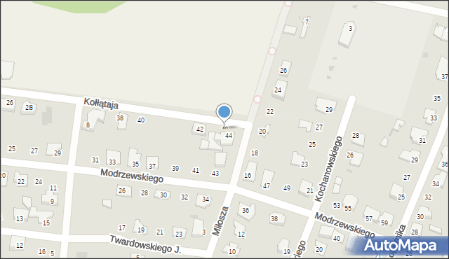 Mońki, Kołłątaja Hugo, 48, mapa Mońki