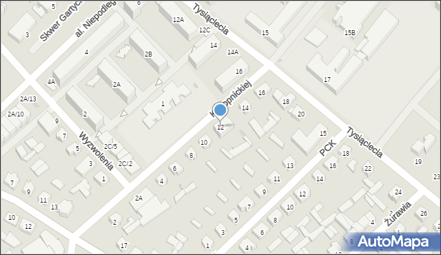 Mońki, Konopnickiej Marii, 12, mapa Mońki