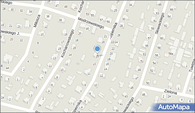 Mońki, Kopernika Mikołaja, 15, mapa Mońki