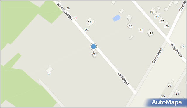Morawica, Korneckiego Stanisława, ks., 26, mapa Morawica
