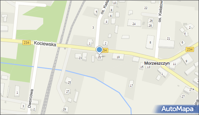 Morzeszczyn, Kociewska, 21, mapa Morzeszczyn