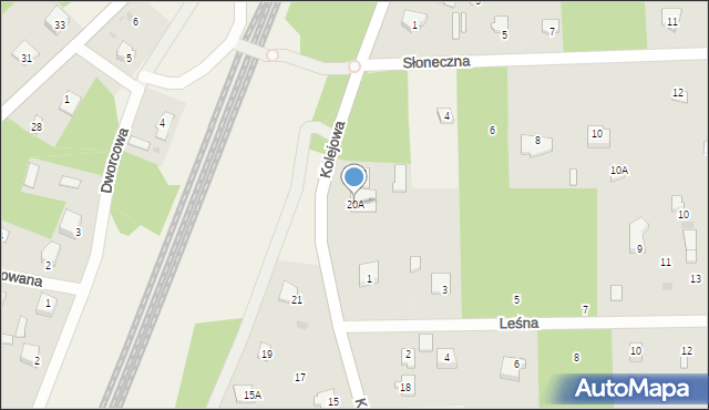 Mostówka, Kolejowa, 20A, mapa Mostówka