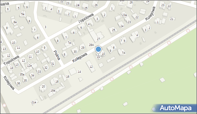 Mosty, Kolejowa, 11, mapa Mosty