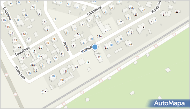 Mosty, Kolejowa, 13, mapa Mosty