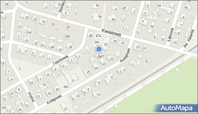 Mosty, Kolejowa, 23a, mapa Mosty