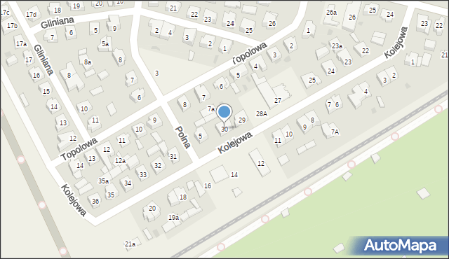 Mosty, Kolejowa, 30, mapa Mosty