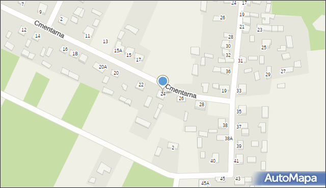 Motkowice, Kościelna, 24, mapa Motkowice