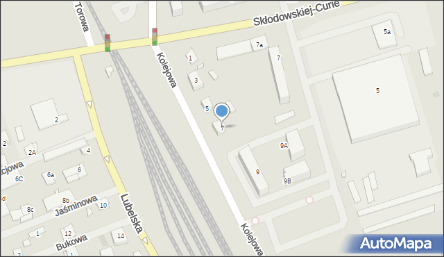 Mrągowo, Kolejowa, 7, mapa Mrągowo