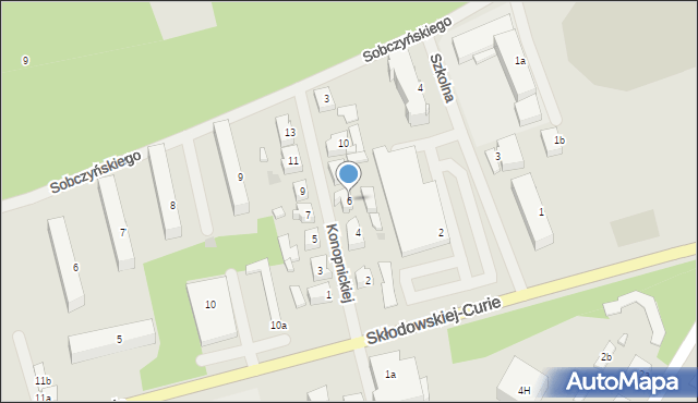 Mrągowo, Konopnickiej Marii, 6, mapa Mrągowo