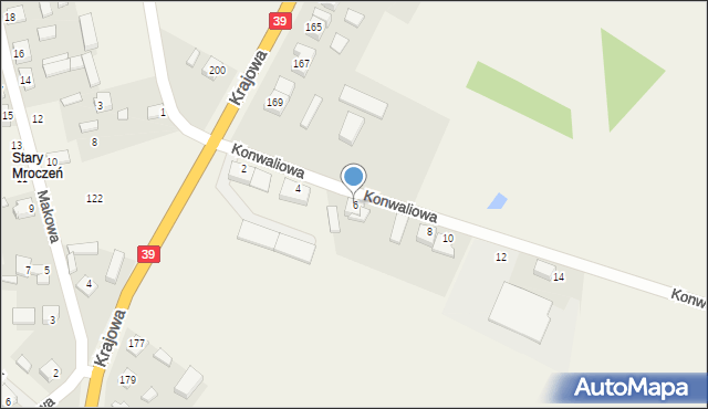 Mroczeń, Konwaliowa, 6, mapa Mroczeń