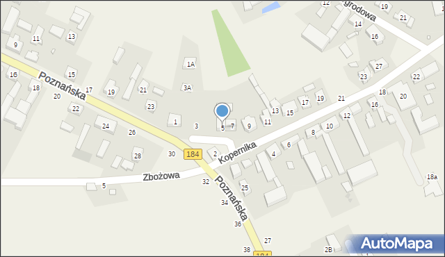 Mrowino, Kopernika Mikołaja, 5, mapa Mrowino