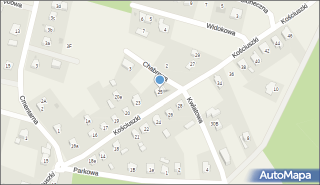 Mrozów, Kościuszki Tadeusza, gen., 25, mapa Mrozów