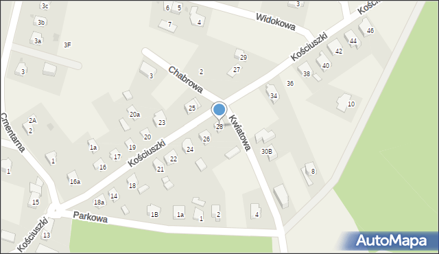 Mrozów, Kościuszki Tadeusza, gen., 28, mapa Mrozów