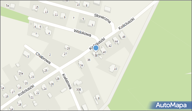 Mrozów, Kościuszki Tadeusza, gen., 38, mapa Mrozów
