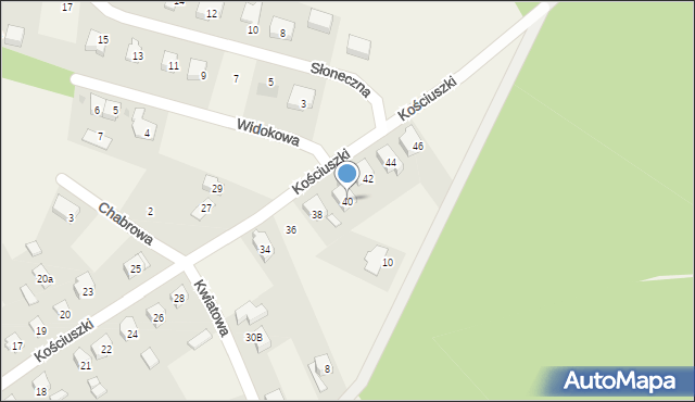 Mrozów, Kościuszki Tadeusza, gen., 40, mapa Mrozów