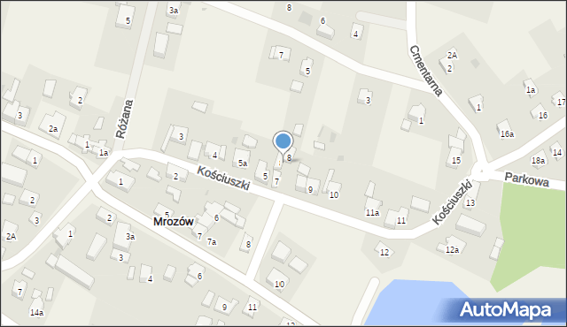 Mrozów, Kościuszki Tadeusza, gen., 8a, mapa Mrozów