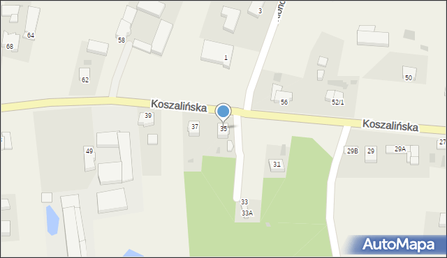 Mścice, Koszalińska, 35, mapa Mścice