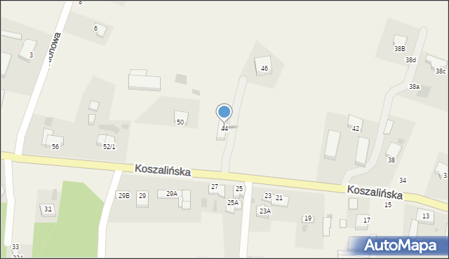 Mścice, Koszalińska, 44, mapa Mścice
