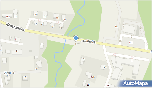 Mścice, Koszalińska, 5, mapa Mścice