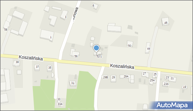 Mścice, Koszalińska, 522, mapa Mścice