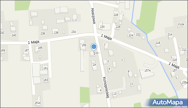 Mszana, Konopnickiej Marii, 2, mapa Mszana