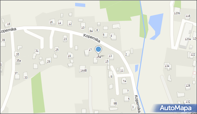 Mszana, Kopernika Mikołaja, 15a, mapa Mszana