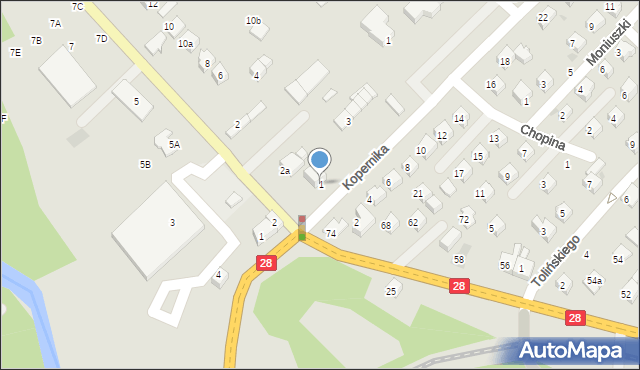 Mszana Dolna, Kopernika Mikołaja, 1, mapa Mszana Dolna