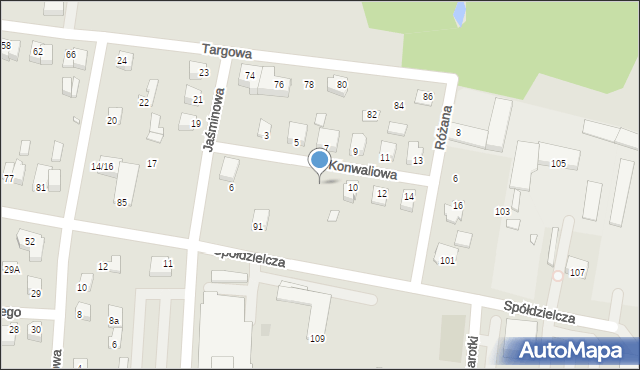 Mszczonów, Konwaliowa, 8, mapa Mszczonów