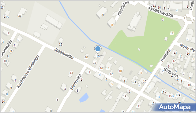 Mszczonów, Kościelna, 10, mapa Mszczonów