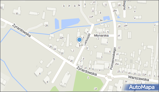 Mszczonów, Kościuszki Tadeusza, gen., 3, mapa Mszczonów