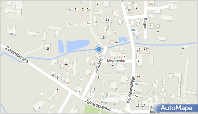 Mszczonów, Kościuszki Tadeusza, gen., 7, mapa Mszczonów