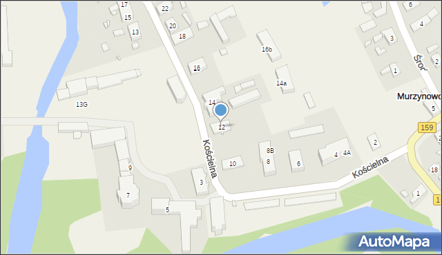 Murzynowo, Kościelna, 12, mapa Murzynowo