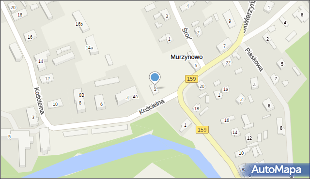 Murzynowo, Kościelna, 2, mapa Murzynowo