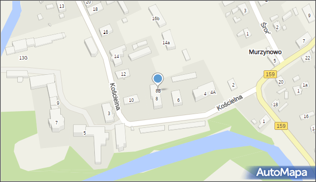 Murzynowo, Kościelna, 8B, mapa Murzynowo