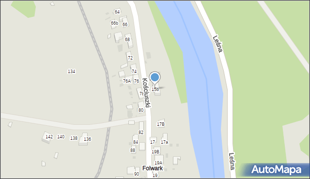 Muszyna, Kościuszki Tadeusza, gen., 15b, mapa Muszyna