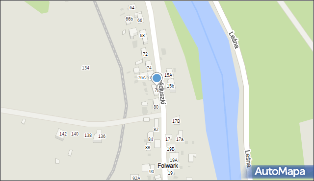 Muszyna, Kościuszki Tadeusza, gen., 78, mapa Muszyna