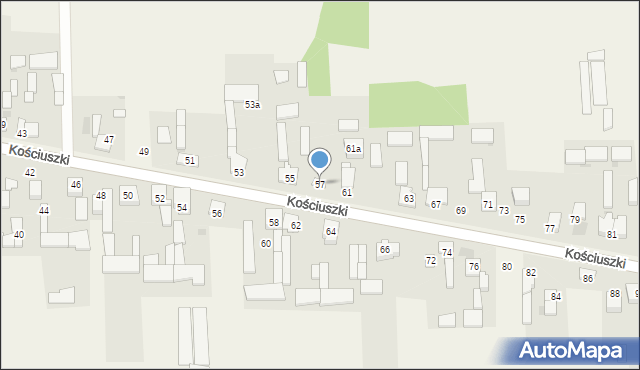 Mykanów, Kościuszki Tadeusza, gen., 57, mapa Mykanów