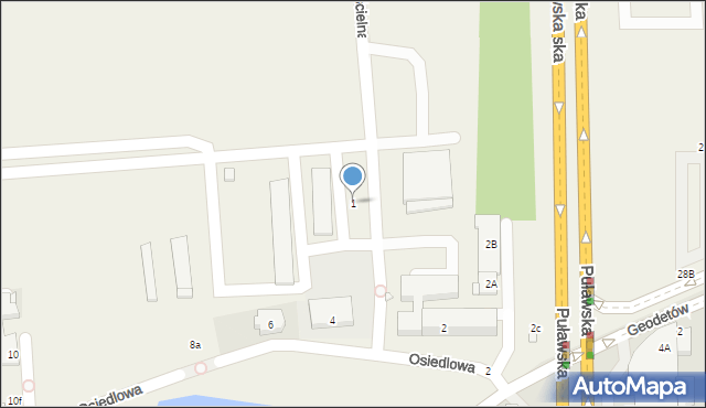 Mysiadło, Kościelna, 1, mapa Mysiadło